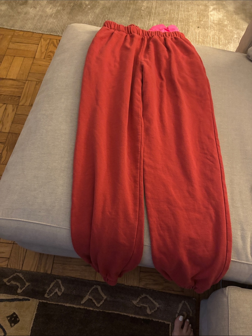 PacSun  Red Elastic-Waist Sweatpants